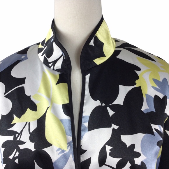 J.R. Nites Evening Jacket, Blue/Yellow/Black Floral, 10 - Picture 3 of 5